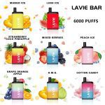 پاد یکبار مصرف لاوی 6000 پاف Lavie 6000 Puffs Disposable Vape